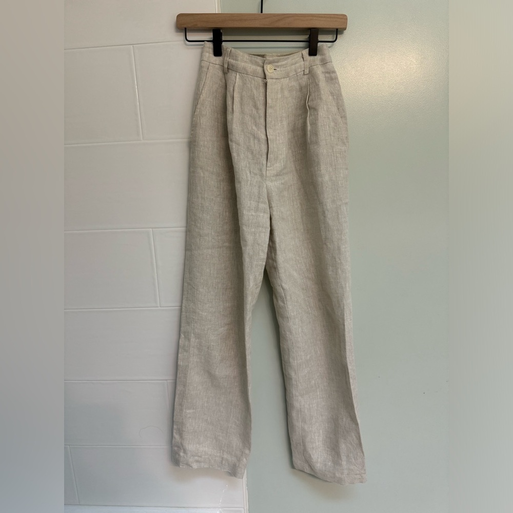 Reformation Mason linen pants size 0